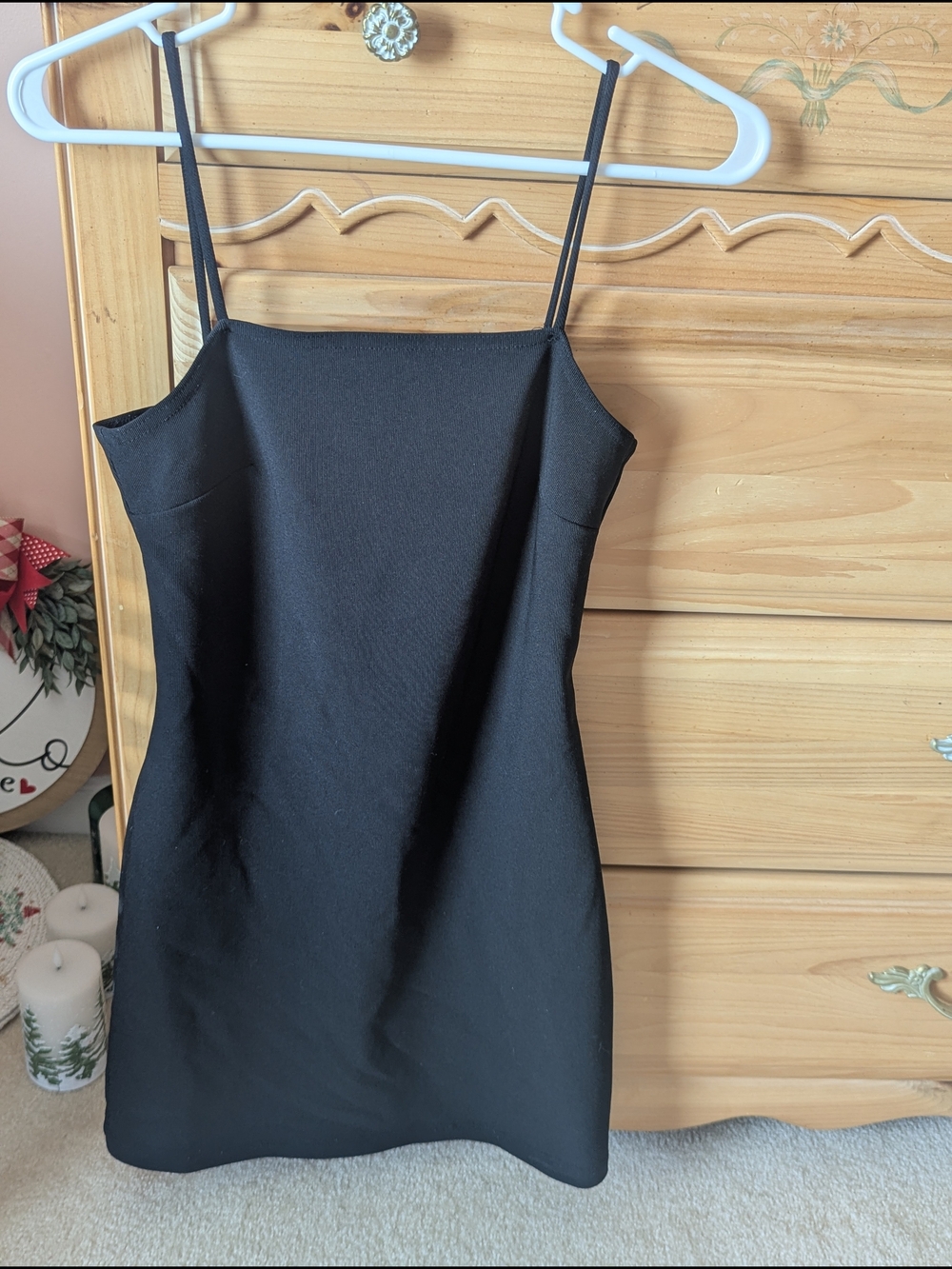 Collection B Black Spaghetti Strap Mini Dress